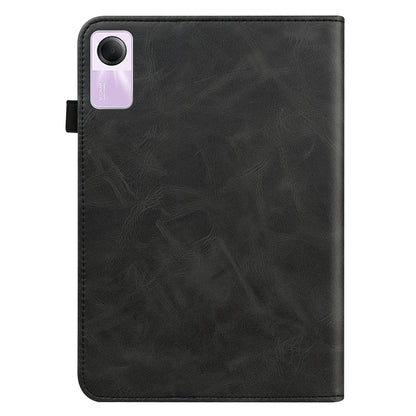 For Xiaomi Redmi Pad SE Leather Case Line Imprinted Card Holder Tablet Cover