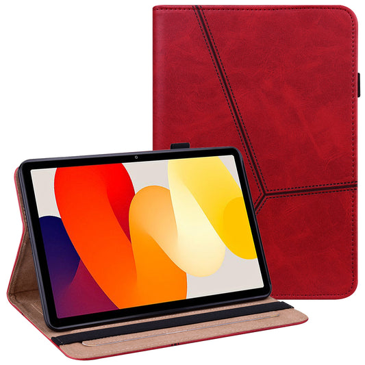 For Xiaomi Redmi Pad SE Leather Case Line Imprinted Card Holder Tablet Cover