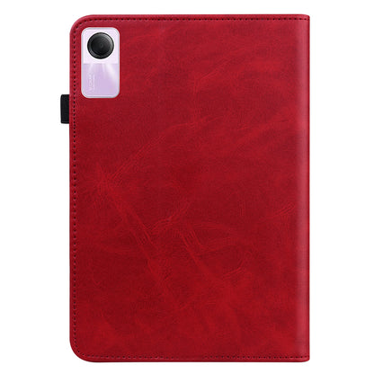 For Xiaomi Redmi Pad SE Leather Case Line Imprinted Card Holder Tablet Cover