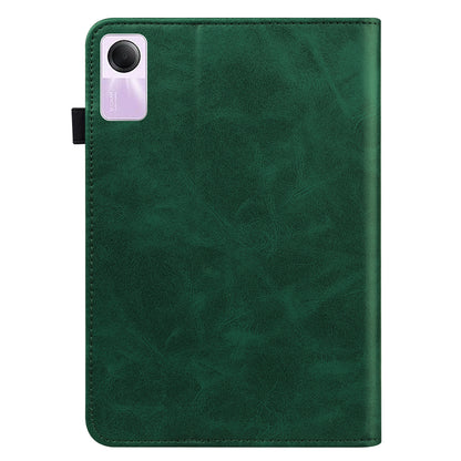For Xiaomi Redmi Pad SE Leather Case Line Imprinted Card Holder Tablet Cover