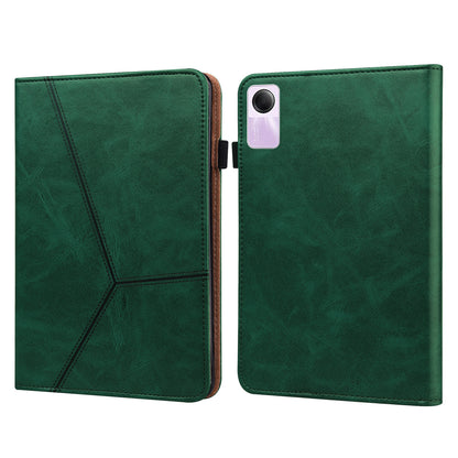 For Xiaomi Redmi Pad SE Leather Case Line Imprinted Card Holder Tablet Cover