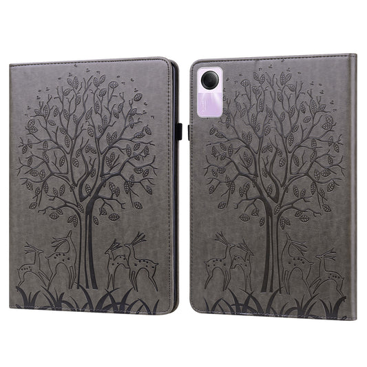 For Xiaomi Redmi Pad SE Case Imprinted PU Leather Tablet Cover with Card Slots
