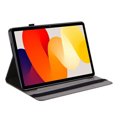 For Xiaomi Redmi Pad SE Case Imprinted PU Leather Tablet Cover with Card Slots