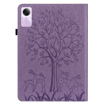 For Xiaomi Redmi Pad SE Case Imprinted PU Leather Tablet Cover with Card Slots