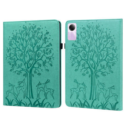 For Xiaomi Redmi Pad SE Case Imprinted PU Leather Tablet Cover with Card Slots