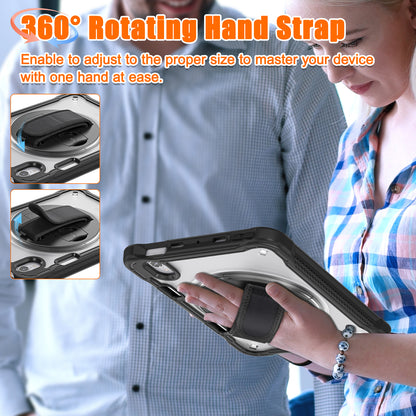 For iPad mini (2021) Protective Cover PC+TPU Kickstand Tablet Case with Hand Strap