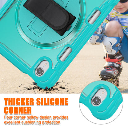 For iPad mini (2021) Protective Cover PC+TPU Kickstand Tablet Case with Hand Strap