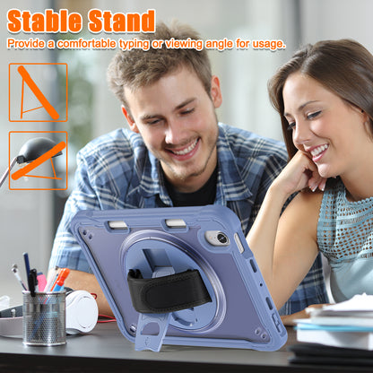 For iPad mini (2021) Protective Cover PC+TPU Kickstand Tablet Case with Hand Strap