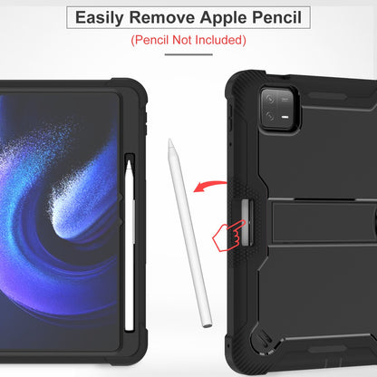 For Xiaomi Pad 6 / Pad 6 Pro Kickstand Tablet Cover Silicone + PC Shockproof Rugged Case