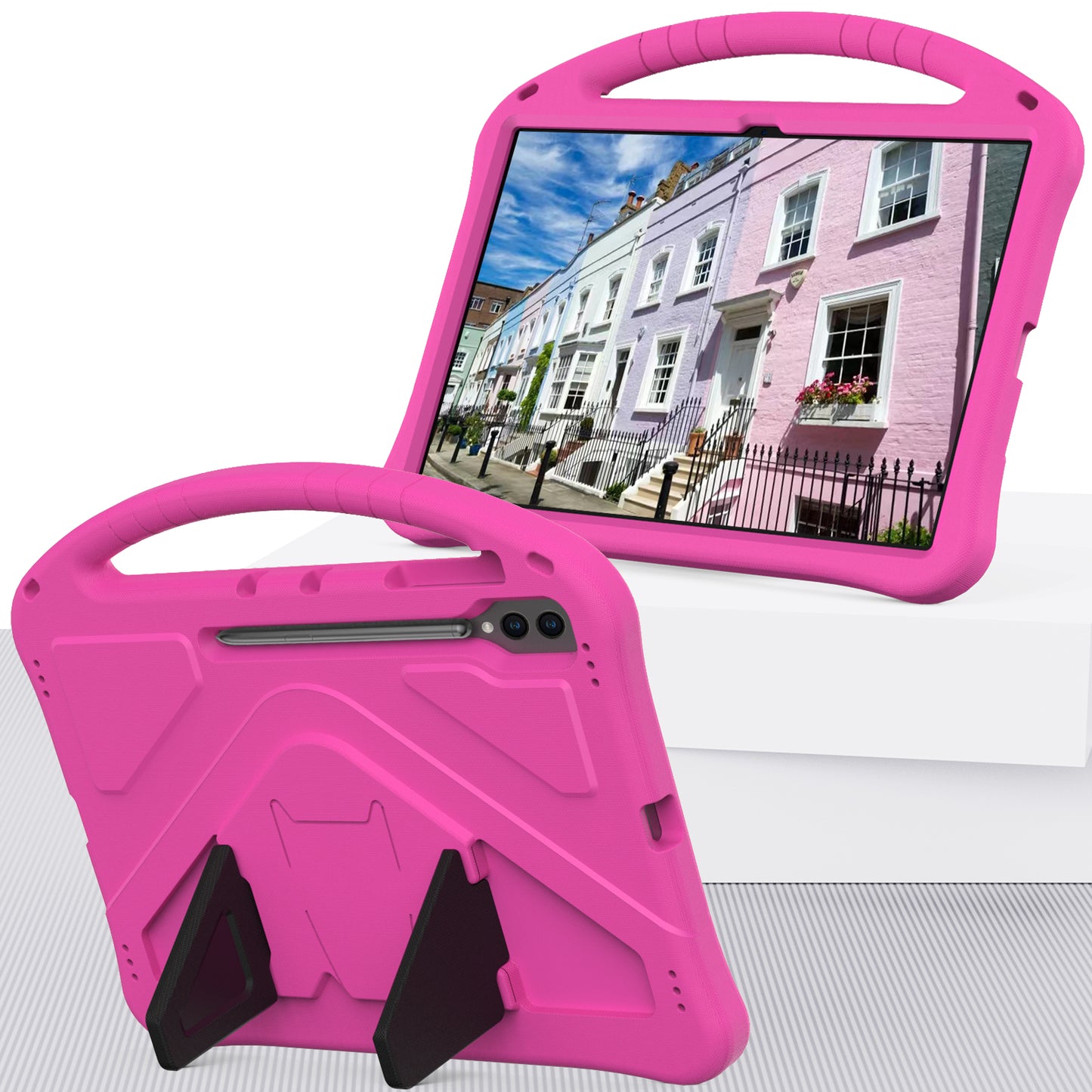 Shockproof Cover for Samsung Galaxy Tab S9 Ultra / S8 Ultra , Handle Kickstand Protective EVA Tablet Case