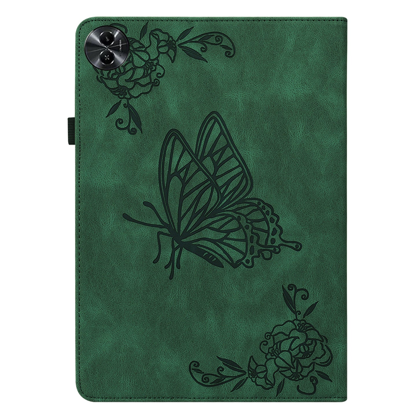 Tablet Case for Realme Pad 2 PU Leather Cover Butterfly Flower Imprinted Card Holder Shell