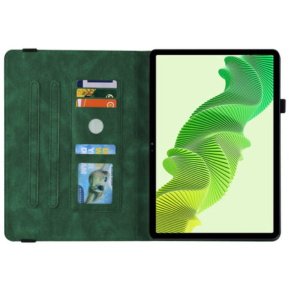 Tablet Case for Realme Pad 2 PU Leather Cover Butterfly Flower Imprinted Card Holder Shell