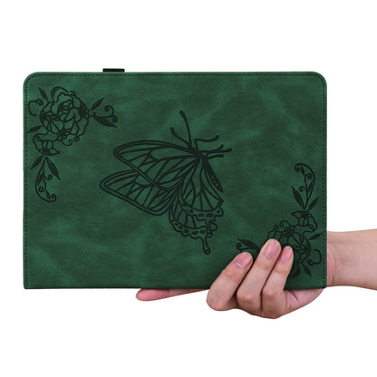 Tablet Case for Realme Pad 2 PU Leather Cover Butterfly Flower Imprinted Card Holder Shell