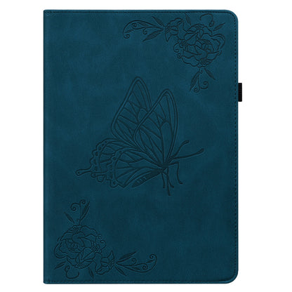 Tablet Case for Realme Pad 2 PU Leather Cover Butterfly Flower Imprinted Card Holder Shell