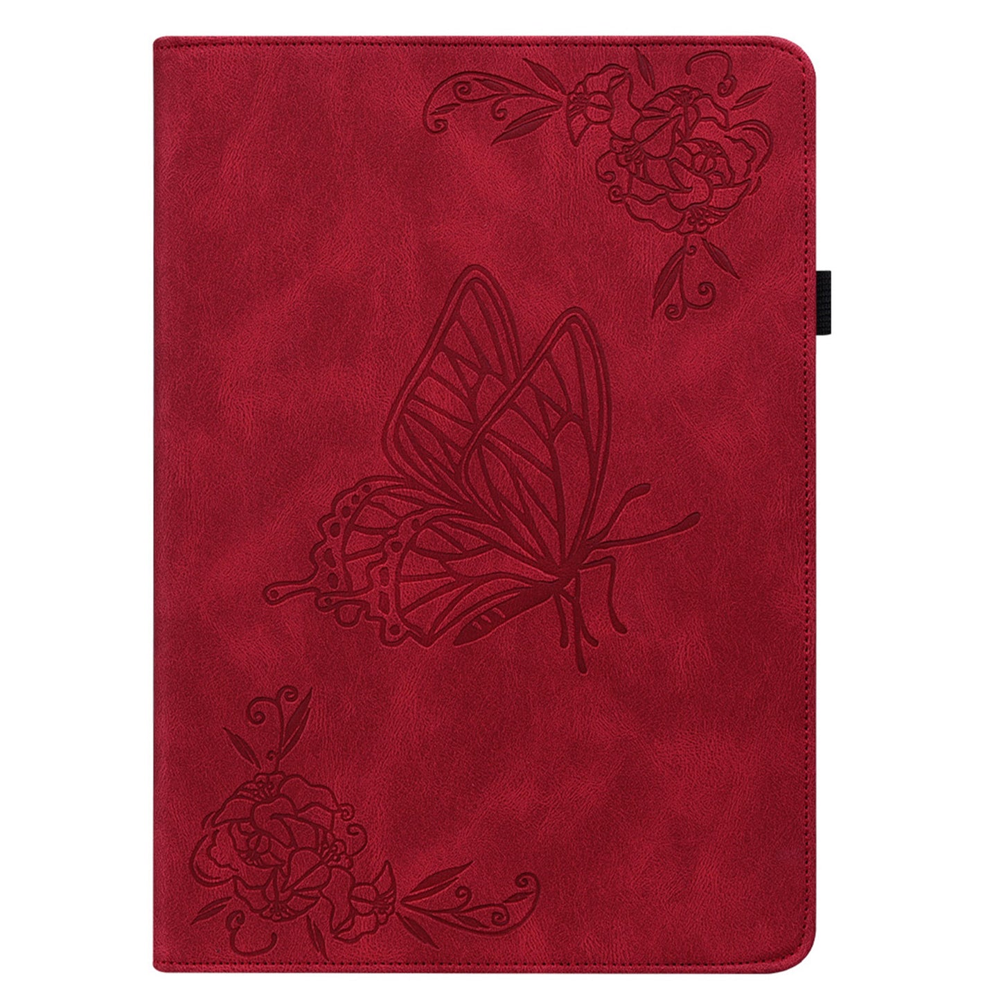 Tablet Case for Realme Pad 2 PU Leather Cover Butterfly Flower Imprinted Card Holder Shell