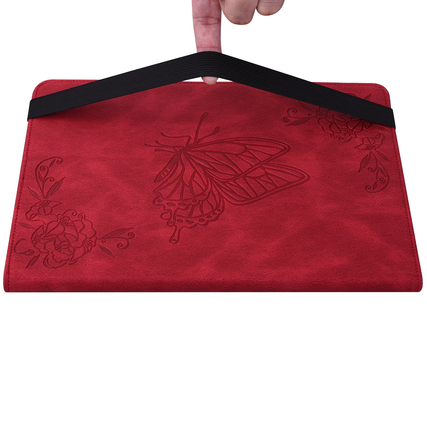 Tablet Case for Realme Pad 2 PU Leather Cover Butterfly Flower Imprinted Card Holder Shell