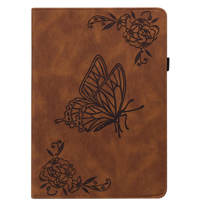 Tablet Case for Realme Pad 2 PU Leather Cover Butterfly Flower Imprinted Card Holder Shell