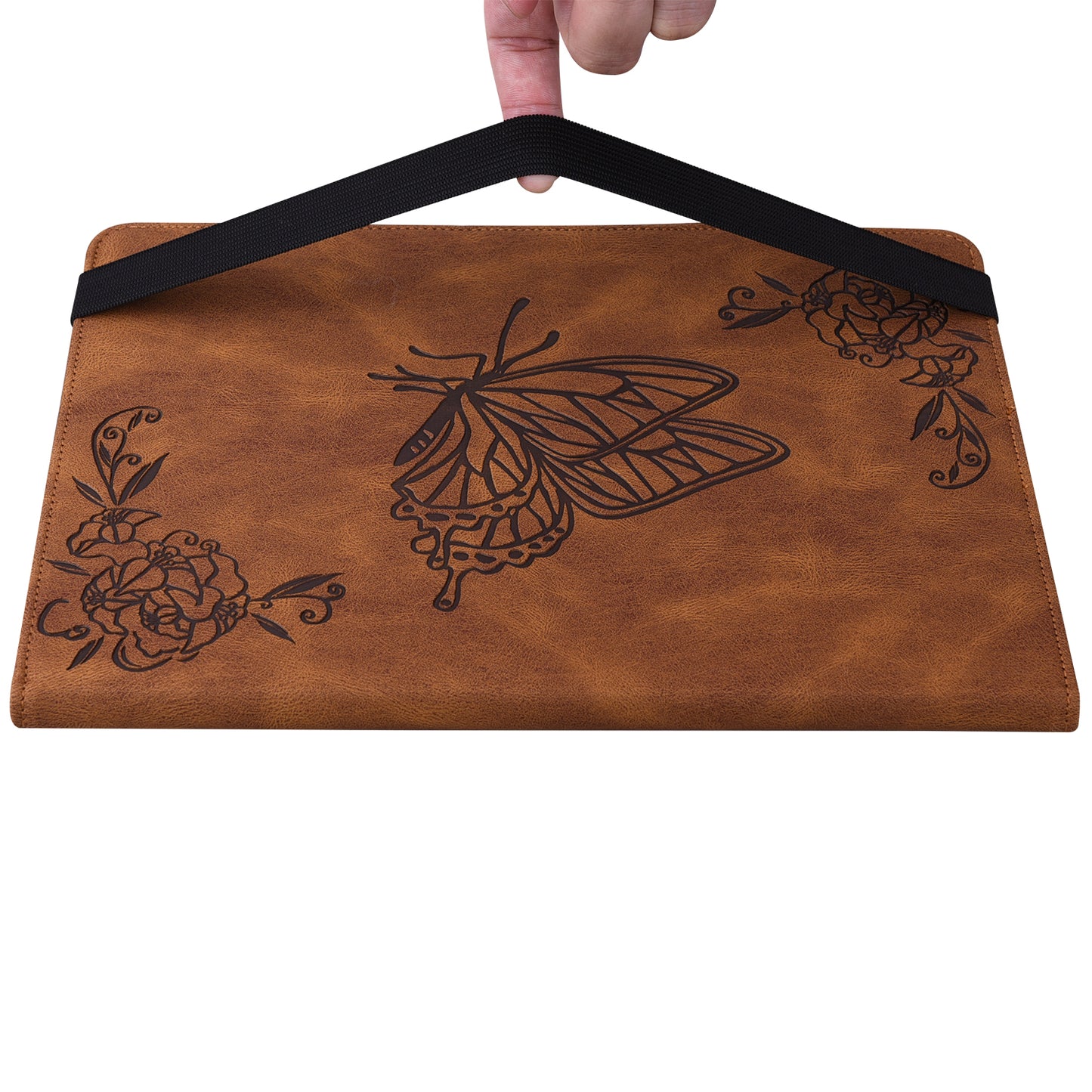 Tablet Case for Realme Pad 2 PU Leather Cover Butterfly Flower Imprinted Card Holder Shell