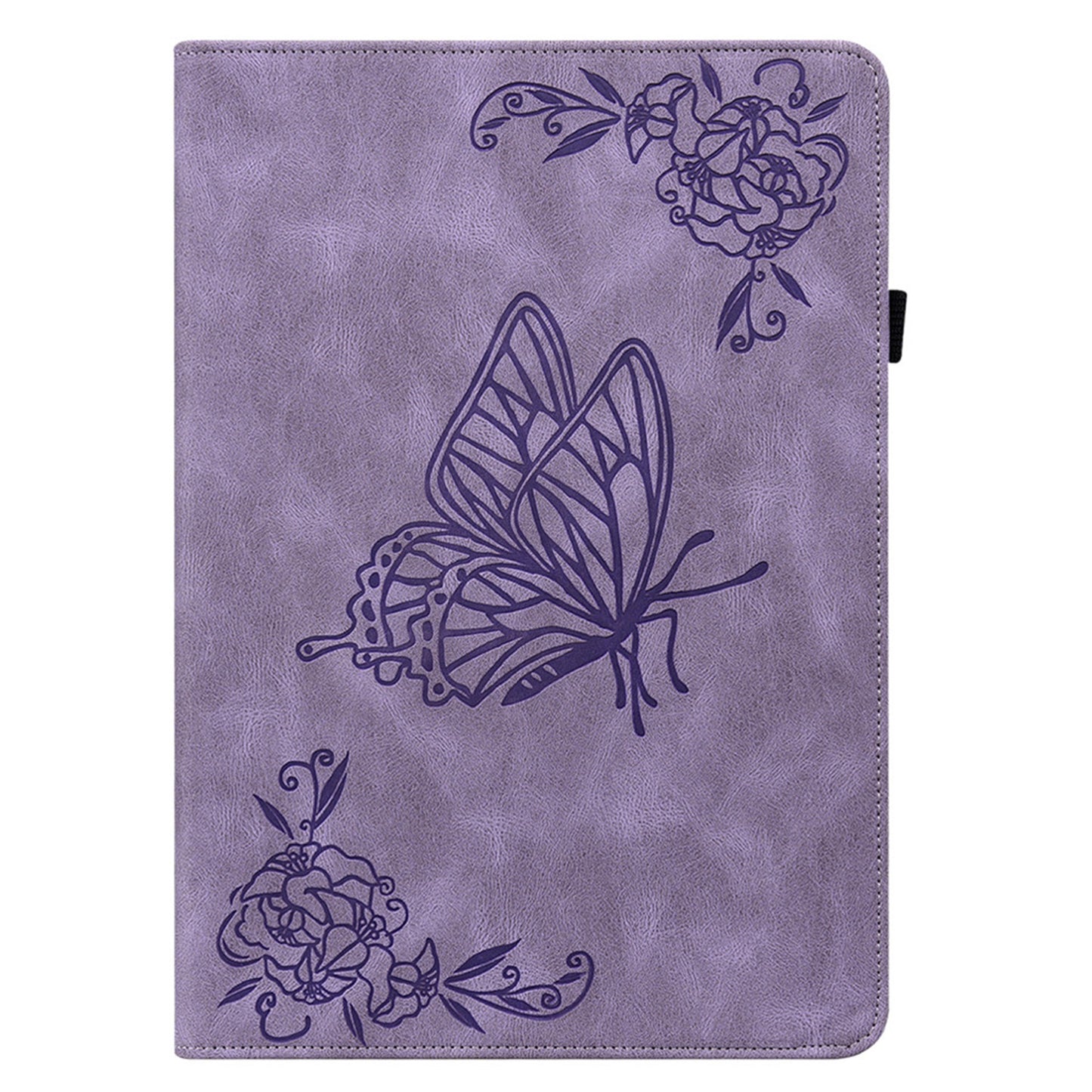 Tablet Case for Realme Pad 2 PU Leather Cover Butterfly Flower Imprinted Card Holder Shell