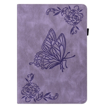 Tablet Case for Realme Pad 2 PU Leather Cover Butterfly Flower Imprinted Card Holder Shell