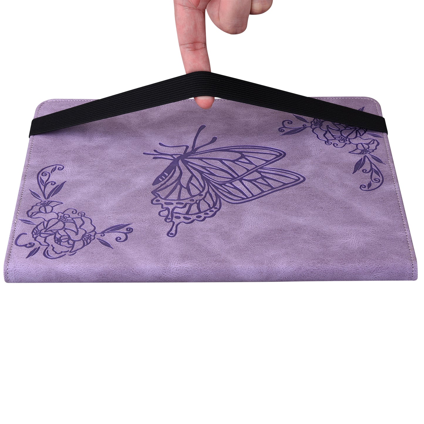 Tablet Case for Realme Pad 2 PU Leather Cover Butterfly Flower Imprinted Card Holder Shell