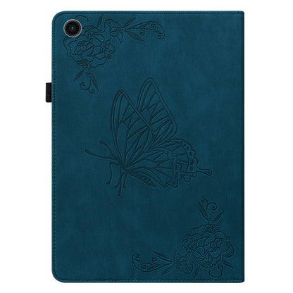 For Samsung Galaxy Tab A9 Leather Case Butterfly Flower Imprinted Tablet Cover