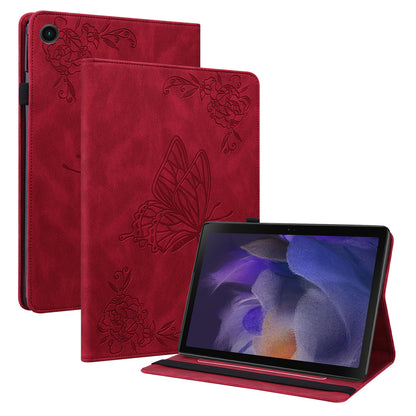 For Samsung Galaxy Tab A9 Leather Case Butterfly Flower Imprinted Tablet Cover