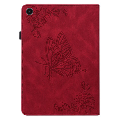 For Samsung Galaxy Tab A9 Leather Case Butterfly Flower Imprinted Tablet Cover