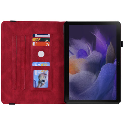 For Samsung Galaxy Tab A9 Leather Case Butterfly Flower Imprinted Tablet Cover