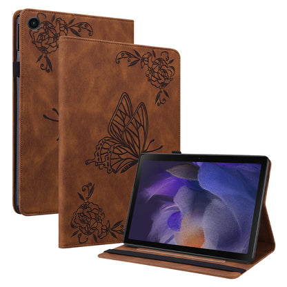 For Samsung Galaxy Tab A9 Leather Case Butterfly Flower Imprinted Tablet Cover