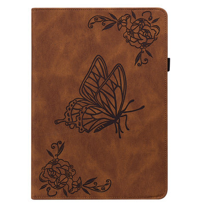 For Samsung Galaxy Tab A9 Leather Case Butterfly Flower Imprinted Tablet Cover