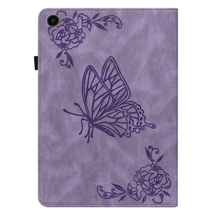 For Samsung Galaxy Tab A9 Leather Case Butterfly Flower Imprinted Tablet Cover