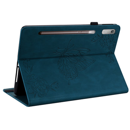 For Lenovo Tab P12 Case Butterfly Flower Imprinted PU Leather Stand Tablet Cover