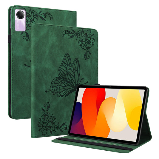 For Xiaomi Redmi Pad SE Case PU Leather Card Holder Imprinted Stand Tablet Cover