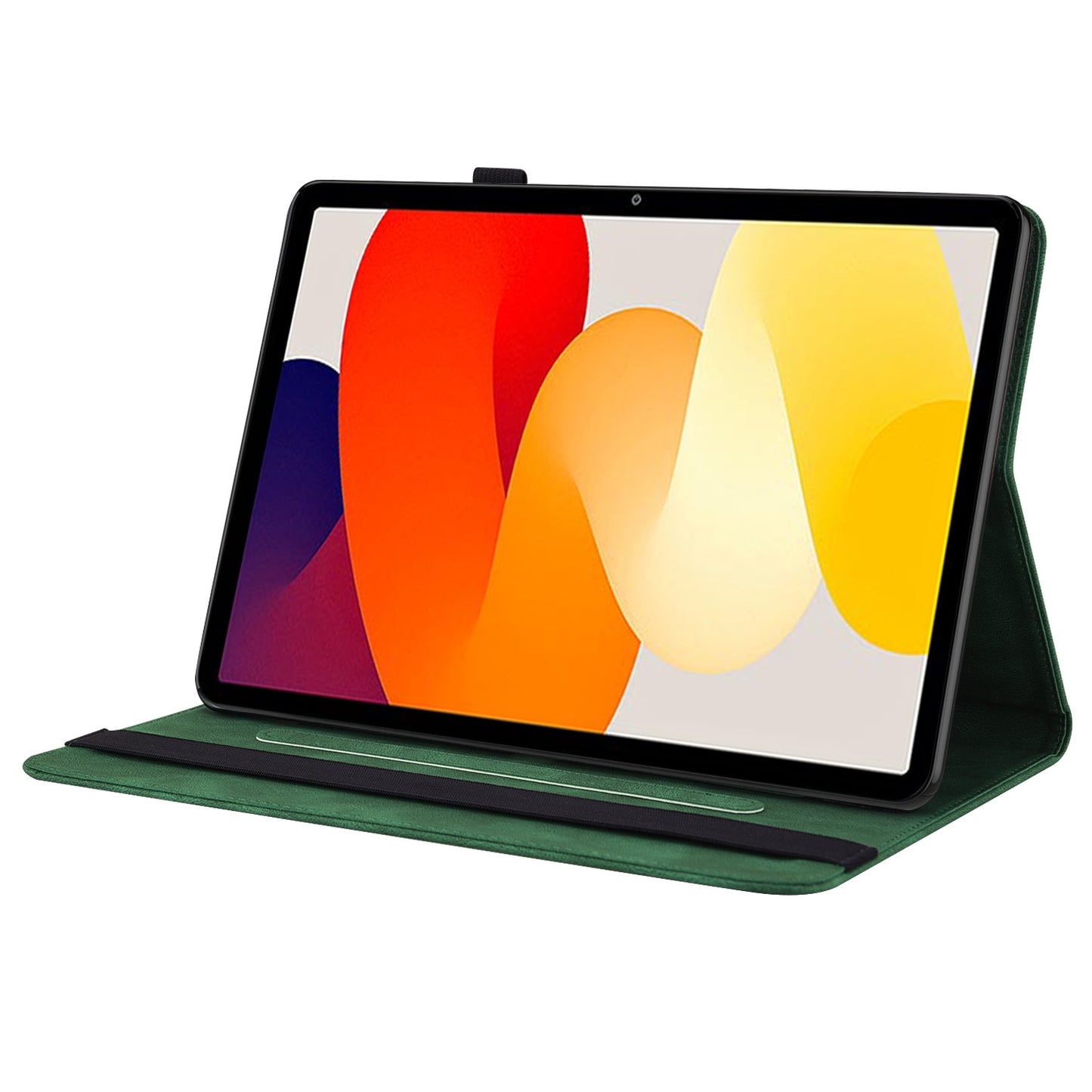 For Xiaomi Redmi Pad SE Case PU Leather Card Holder Imprinted Stand Tablet Cover