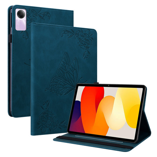 For Xiaomi Redmi Pad SE Case PU Leather Card Holder Imprinted Stand Tablet Cover