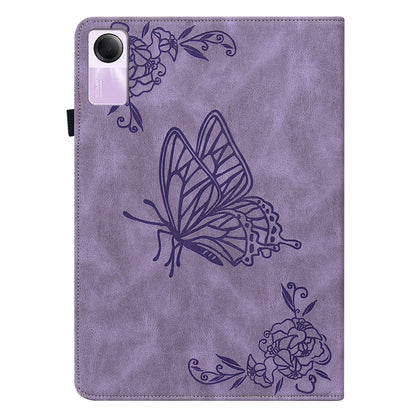 For Xiaomi Redmi Pad SE Case PU Leather Card Holder Imprinted Stand Tablet Cover