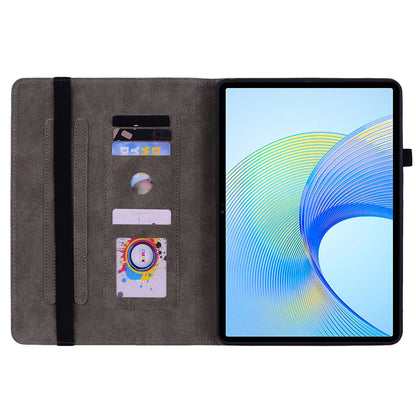 For Honor Pad X8 Pro / Pad X9 Cover Butterfly Rose Imprint PU Leather Tablet Case