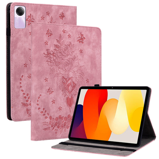For Xiaomi Redmi Pad SE Case PU Leather Imprinted Card Holder Tablet Cover