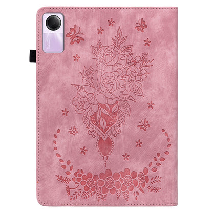 For Xiaomi Redmi Pad SE Case PU Leather Imprinted Card Holder Tablet Cover