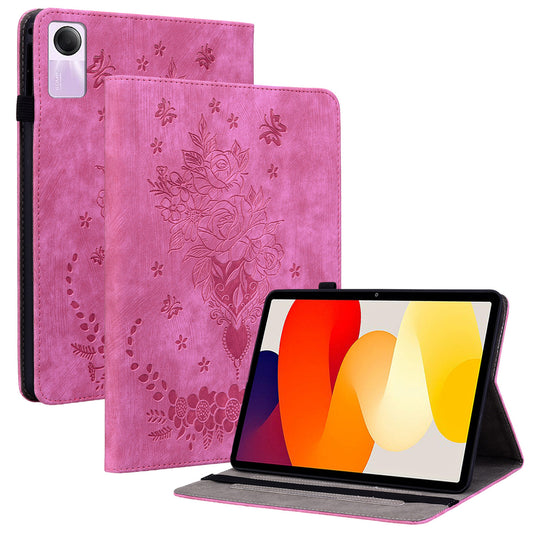 For Xiaomi Redmi Pad SE Case PU Leather Imprinted Card Holder Tablet Cover