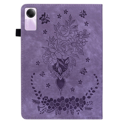 For Xiaomi Redmi Pad SE Case PU Leather Imprinted Card Holder Tablet Cover