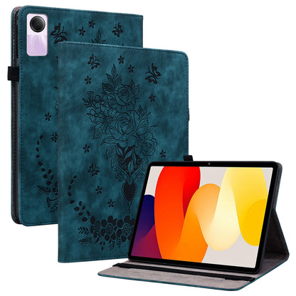 For Xiaomi Redmi Pad SE Case PU Leather Imprinted Card Holder Tablet Cover