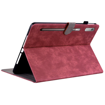 For Lenovo Tab P12 Leather Case Cute Tiger Imprinted PU Leather Card Holder Tablet Cover