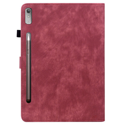 For Lenovo Tab P12 Leather Case Cute Tiger Imprinted PU Leather Card Holder Tablet Cover