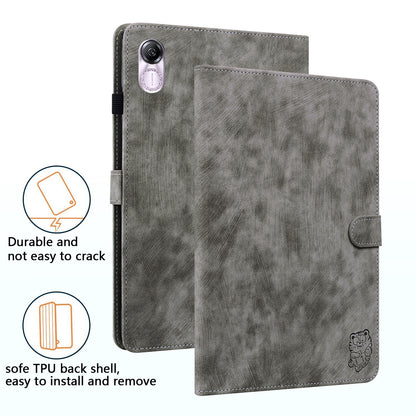 For Honor Pad X8 Pro / Pad X9 Case Cute Tiger Imprinted PU Leather Stand Tablet Cover