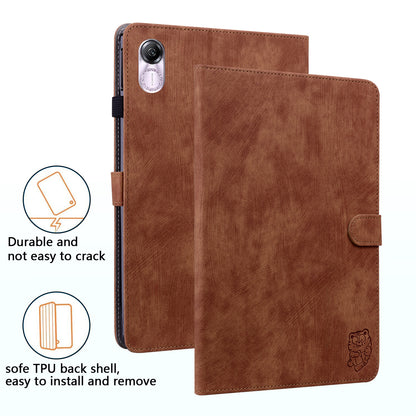 For Honor Pad X8 Pro / Pad X9 Case Cute Tiger Imprinted PU Leather Stand Tablet Cover