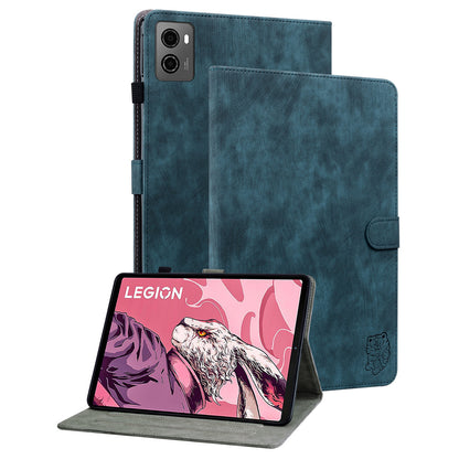 For Lenovo Legion Y700 (2023) Cover Imprinted Stand PU Leather Card Holder Tablet Case
