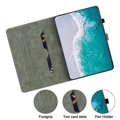 For Lenovo Legion Y700 (2023) Cover Imprinted Stand PU Leather Card Holder Tablet Case
