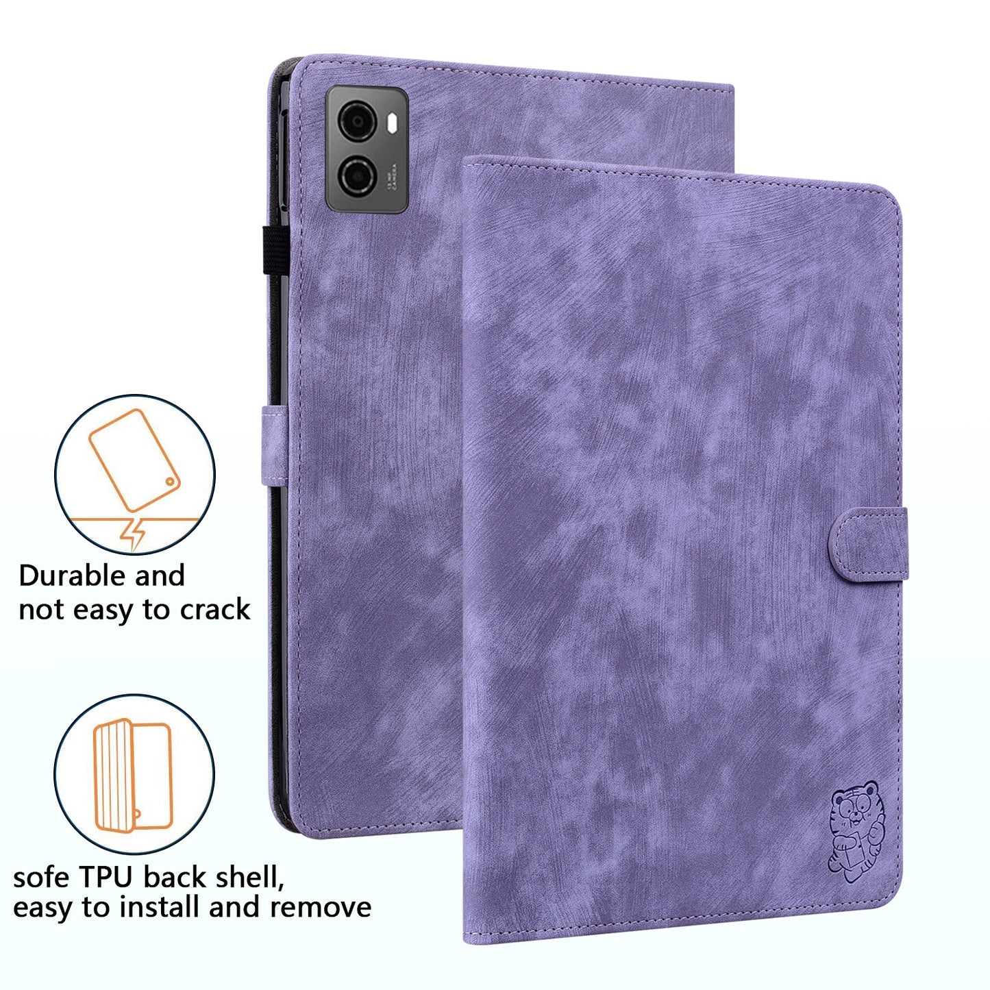 For Lenovo Legion Y700 (2023) Cover Imprinted Stand PU Leather Card Holder Tablet Case